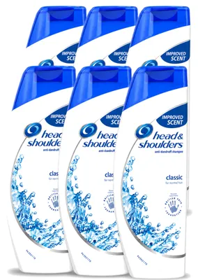 Productafbeelding van 6 x Head & Shoulders Shampoo Classic Clean - 250 ml - Voordeelverpakking - 6 stuks