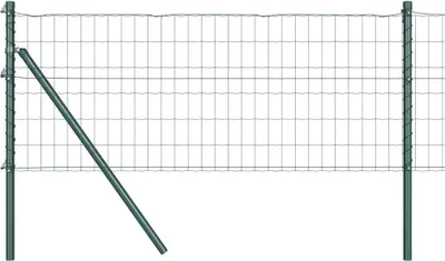 Zdjęcie produktu dla vidaXL Ogrodzenie typu Euro do montażu w ziemi, 25 x 0,6 m, zielone siatkowe