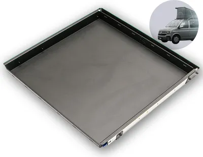Produktbild von 040 parts classic Heckauszug Schublade 700mm für T5 T6 T6.1 California (Comfortline Coast Ocean) Heckbox Gepäckauszug Schwerlastauszug Schiene