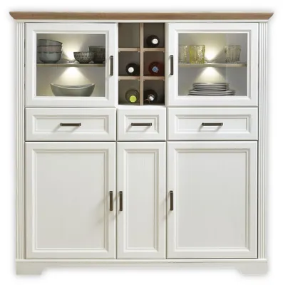 Produktbild von Highboard - Piniedekor hell - B 143 cm - LED-Beleuchtung