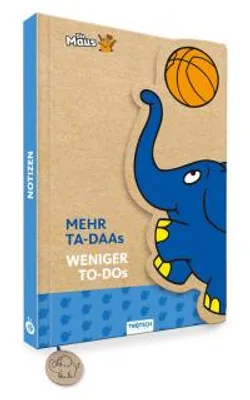 Produktbild von Trötsch Die Maus Notizbuch mit Klappe Elefant