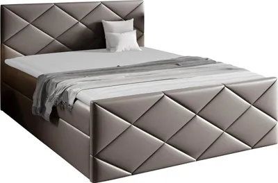 Produktbild von MIRJAN24 Boxspringbett Herkules, Ehebett mit zwei Bettkästen, Doppelbett, Stilvoll Schlafzimmer (Soft 029, Größe: 160x200 cm)