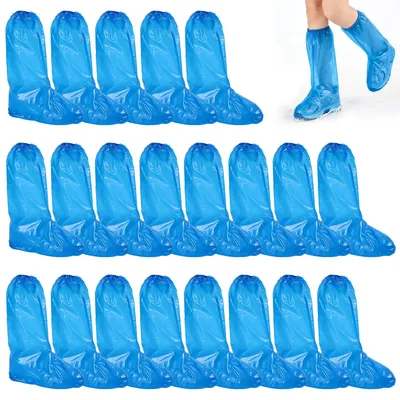 40 Überschuhe 38x50 cm PE wasserdicht blau