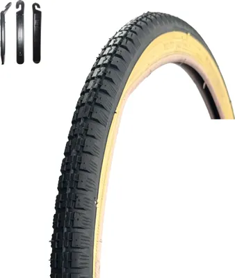 Produktbild von maxxi4you 1 x VEE Rubber V015 14" Fahrradreifen Schwarz/Gumwall 44-288 (14 x 1  3/8 x 1  5/8) inkl. maxxi4you Reifenheber