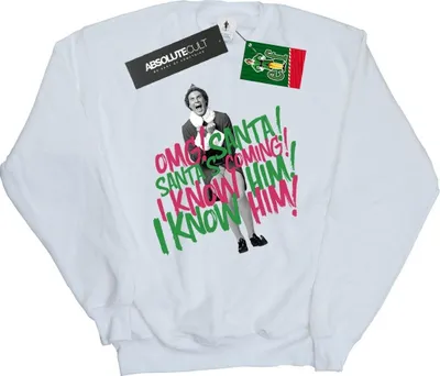 Produktbild von Elf - "Santa's Coming" Sweatshirt für Herren BI22150 (L) (Weiß)