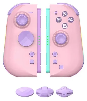 Produktbild von Joysticks für Nintendo Switch 2 Hall Effekt RGB Beleuchtung Controller Rosa