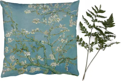 Produktbild von MuchoWow® Zierkissen Sofakissen Wohnzimmer Dekokissen 60x60 cm Van Gogh - Mandelblüte - Alte Meister - Kunst - Vintage - Sitzfläche - Foto Polster