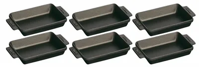 Produktbild von Staub Gastro Set 6-er Sur la Table Minis Kochgeschirr 39 x 18 x 26cmrechteckig 15 cm x 11 cm Schwarz