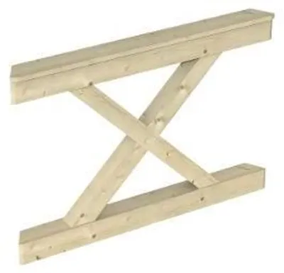 Produktbild von Brüstung Andreaskreuz SKAN HOLZ Nancy Gr. 1 natur