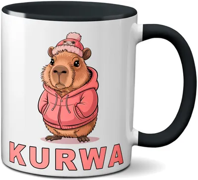 Produktbild von TassenKing Original - Tasse mit Spruch Kurwa - Kaffeetasse lustig polnisch, Polen - Spülmaschinenfest Keramiktasse Weiß/Schwarz – 320 ml
