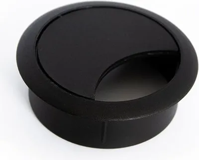 Produktbild von 60 mm schwarze Kunststoff-Kabeldurchführung
