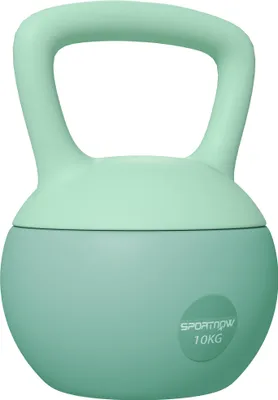Produktbild von SPORTNOW Kettlebell 10 kg Kettlebell gefüllt mit Metallsand und rutschfestem Griff für Bodybuilding-Training im Heimstudio, Grün