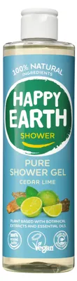 Produktbild von Happy Earth 100% Natural Douchegel - Cedar Lime 300 ml
