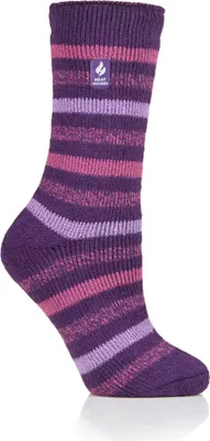 Produktbild von HEAT HOLDERSBSLHH468G1PUR Damen WÄRMEHALTER Original Stripe Socks Rosebud Lila/Pink