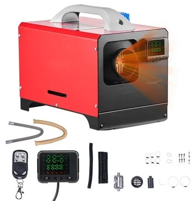 Image de Chauffage autonome diesel 8kW - DC 12-24V Chauffage à air - Réchauffeur d'air avec interrupteur LCD