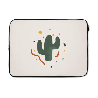 Produktbild von MuchoWow® Laptop Hülle 13 Zoll Kaktus - Sukkulente - Sommer Laptoptasche - Laptophülle - Sleeve - Rundumschutz