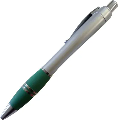 Produktbild von 10x Kugelschreiber / Farbe: silber-grün