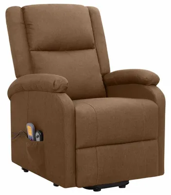 Immagine prodotto di vidaXL Poltrona per massaggi con ausilio per la posizione eretta in tessuto marrone