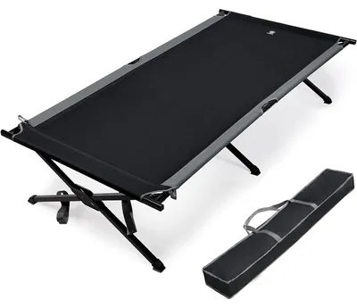 Immagine prodotto di Letto da campeggio pieghevole per adulti - Extra largo - 250 kg - Con borsa per il trasporto