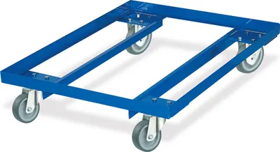 Produktbild von Rahmenroller, 2 Lenk- und 2 Bockrollen, Ladefläche 800 x 600 mm, Tragkraft 240 kg