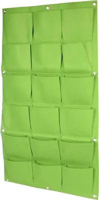 Obrázek produktu pro Merco Wall Grow Bag 18 textilní květináče na zeď zelená balení 1 ks