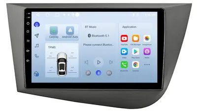 Zdjęcie produktu dla Radio samochodowe Android do Seat Leon 2 2005-2012 Wireless CarPlay Android Auto GPS Navi 64GB 9 cali BT SWC RDS DAB+