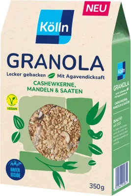 Produktbild von Kölln Granola Cashewkerne, Mandeln & Saaten, 8x350g