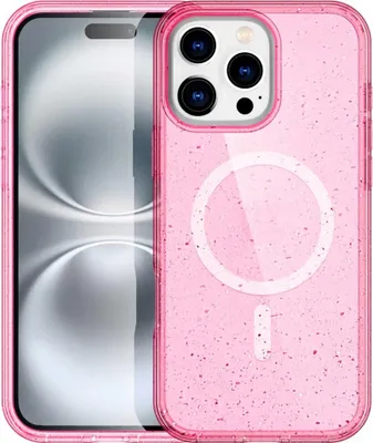 Zdjęcie produktu dla imoshion Sparkle Backcover z MagSafe dla Apple iPhone 16 Pro Max - Glitter Pink
