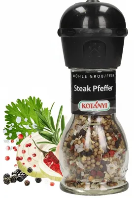 Produktbild von Kotányi Steakpfeffer – Kräftige Pfeffernote für Küche & Grill – in der praktisch