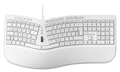 Obrázok produktu pre MediaRange MROS272, Plná veľkosť (100 %), Kábel, USB, QWERTZ, Biela