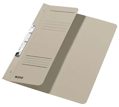 Productafbeelding van Leitz 3744-00-85 3744, ringband, 1/2 voorblad, A4, professionele ringband, manilakarton, 250 g/m², grijs