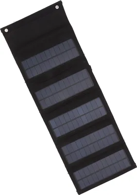 Zdjęcie produktu dla 50W Przenośna torba na panel słoneczny Monokrystaliczny krzem 5 Składana walizka na panel słoneczny do awaryjnego użytku na zewnątrz Czarny