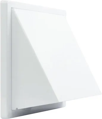Produktbild von Famanu Ventilationsgitter mit Rückschlagklappe Ø 125 mm - Wetterfeste Ablufthaube für Außenwände