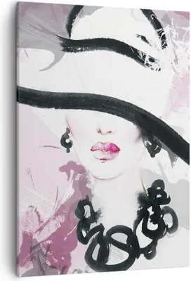 Produktbild von Bild auf Leinwand - Leinwandbild - Einteilig - Frau Abstraktion - 50x70cm - Wand Bild - Wanddeko - Wandbilder - Leinwanddruck - Kunstdruck - Wanddekoration - Leinwand bilder - Wandbild - PA50x70-3690