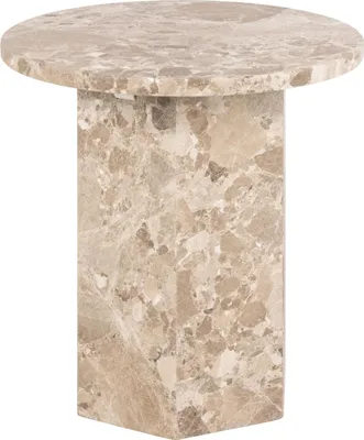 Zdjęcie produktu dla Naxos stolik kawowy stolik ogrodowy Ø50cm marmur brązowy.