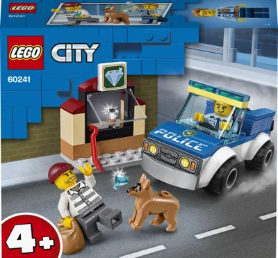 Produktbild von LEGO 60241 City Polizeihundestaffel, Polizei-Spielzeug mit Auto, Hund und Minifiguren für Kinder ab 4 Jahre, spannendes Kinderspielzeug