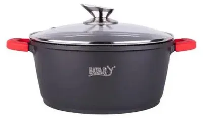 Image de Poêle à braiser 20 cm pour induction en aluminium moulé avec couvercle en verre