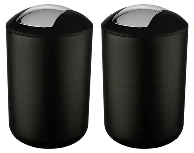 Produktbild von Wenko Mülleimer 2er Set schwarz 31 cm
