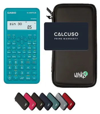 Produktbild von Casio fx-220 Plus 2nd edition inkl. WYNGS Schutztasche Schwarz - Wissenschaftlicher Taschenrechner - Basic Set
