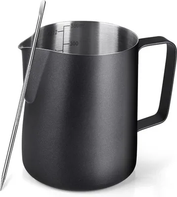 Produktbild von Famanu Milchkanne 350 ml - Edelstahl, schwarz