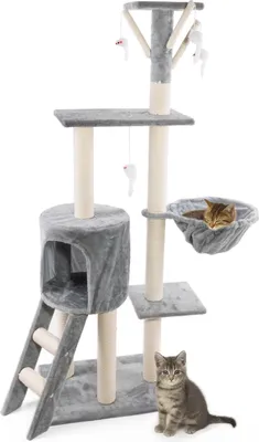 Obrázok produktu pre Škrabadlo pre mačky 138 cm svetlosivé WERDANO PETS