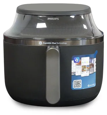Produktbild von Philips Airfryer 3000 Series - Heißluftfritteuse mit 7.2L, Sichtfenster, 16 Garmethoden, RapidAir Plus Technologie, Fat Removal, HomeID Rezepte-App, mühelose Reinigung (NA340/00)