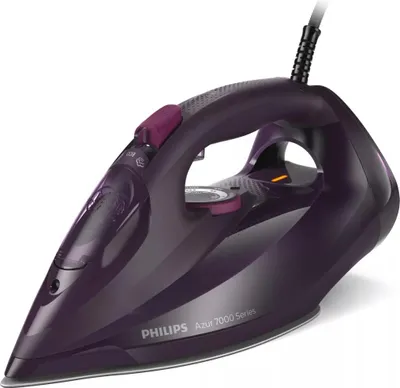 Zdjęcie produktu dla Philips 7000 series DST7061/30 Żelazko parowe HV ciemnofioletowe, Żelazko parowe, Stopa SteamGlide Elite, 2 m, 250 g/min, Fioletowy, 55 g/min