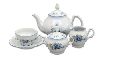 Produktbild von Bernadotte, Teeservice, Vergissmeinnicht, tschechisches Porzellan Thun 1794