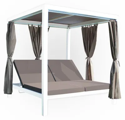 Immagine prodotto di Gazebo Letto Timbuktu 212x149x195 h cm in Alluminio Bianco