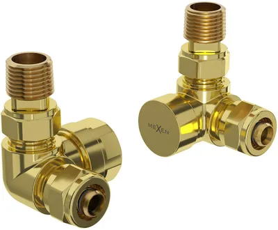 Obrázok produktu pre Axiálne radiátorové ventily Mexen, zlaté - W903-000-50