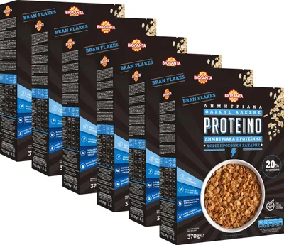 Produktbild von 20% Protein Frühstückscerealien Vollkorn Bran Flakes ohne Zuckerzusatz 1110 g Frühstück Cerealien aus Griechenland