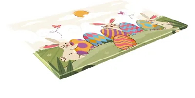 Zdjęcie produktu dla SZKLANA DESKA KUCHENNA 40x30 533b Króliczki