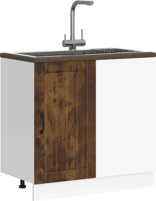 Produktbild von Möbel Küchenunterschrank Lucca Räuchereiche Holzwerkstoff - Küchenschränke &30743