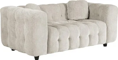 Immagine prodotto di Divano dritto "Vendome" in tessuto ciniglia - 3 posti - Beige
